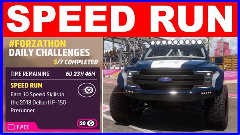 Forza Horizon Speed Run Forzathon Daily Challenges Earn Speed