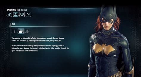 Image Batman Arkham Knight Character Bios Batgirlpng Batman Wiki