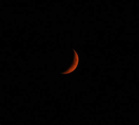 Red Waxing Crescent Moon