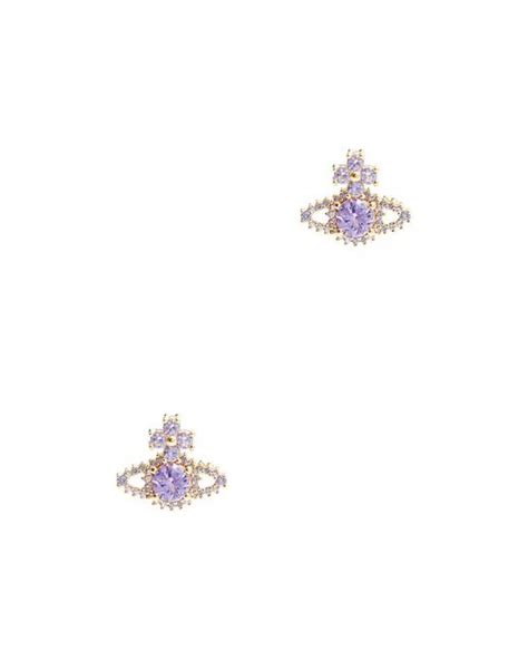 Vivienne Westwood Valentina Orb Embellished Stud Earrings In White Lyst