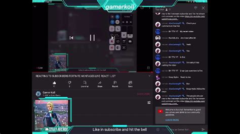 Reacting To Subscribers Fortnite Montages Live React List Youtube