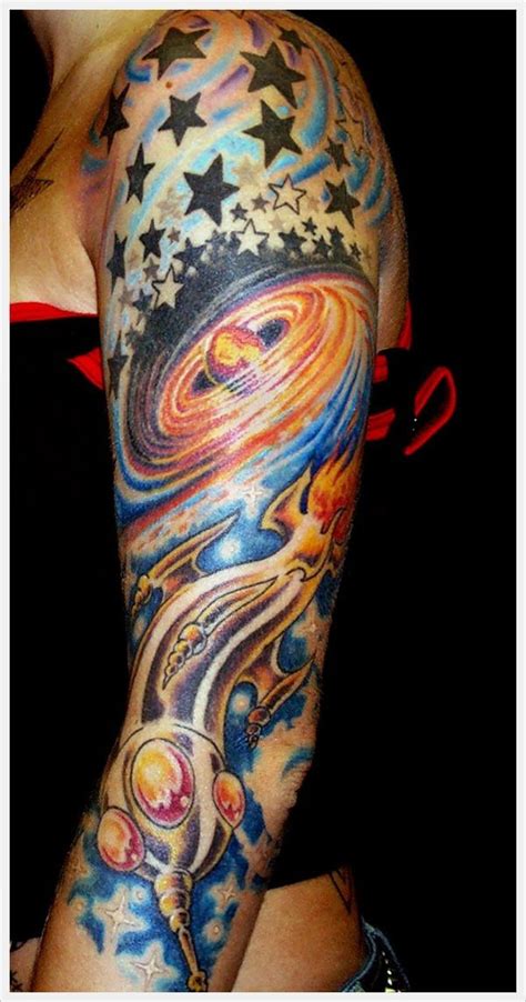 50 Breathtaking Space Tattoos With Pictures Ideas Girls With