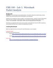 Wireshark Instructions With Mac V Docx Csis Lab Wireshark