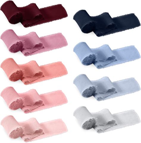 Amazon 9 Rolls 3 Yd Ribbon Chiffon Silk Ribbon Mixed Color Ribbon