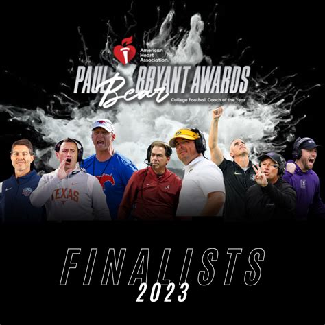 Paul “Bear” Bryant Awards 2023 Coach of the Year Finalists named ...