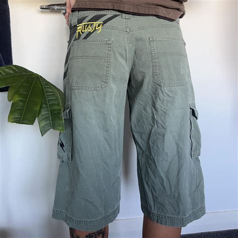 Vintage Rusty Cargo Jortsshorts Greenkhaki Depop