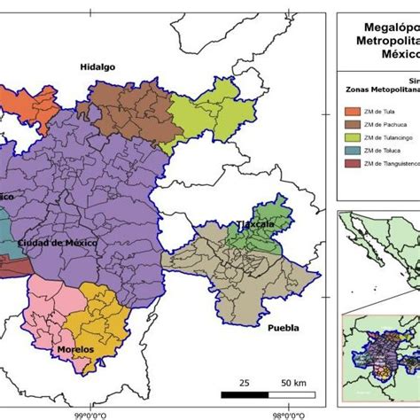 Fign° 2 Ubicación De La Megalópolis De La Zona Metropolitana Del