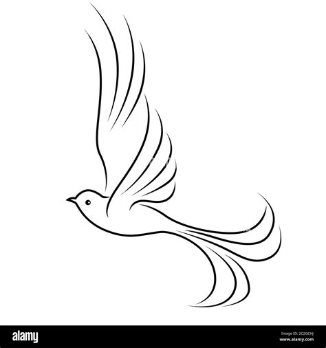 Flying Bird Outline