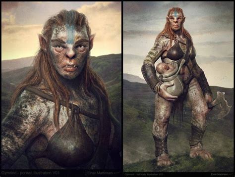 Female Orc Fantasy Rpg Creature Art Fantasy Races