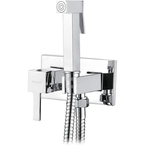 Ibergrif M Square Concealed Shower Mixer Set Hot And Cold Bidet Spray With Shattaf Sprayer