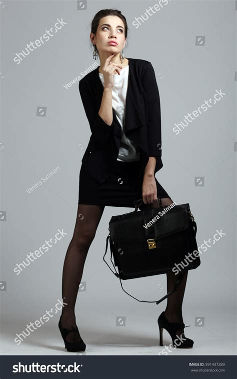 Full Length Portrait Beautiful Brunette Business Stock Photo Shutterstock