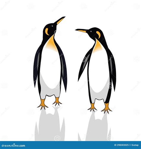 Penguin Icon Two Silhouette of Birds Vector Logo Flock of Emperor