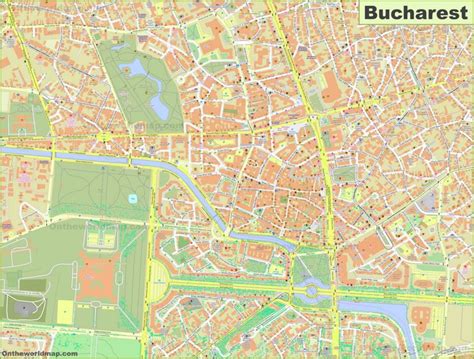 Detailed Map of Bucharest City Center - Ontheworldmap.com