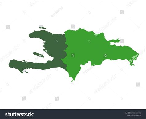 Vector Illustration Haiti Dominican Republic Map Stock Vector (Royalty ...