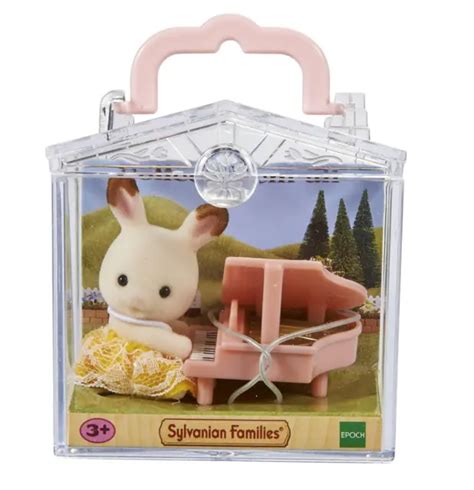 Sylvanian Families B B En Coffret Lapin Chocolat Avec Piano F