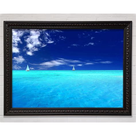 Longshore Tides Ocean Sailboat Duo Single Picture Frame Print