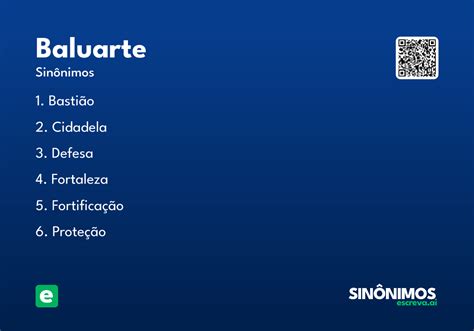O Que Significa A Palavra Baluarte - Baluarte - Significado e Sinônimo - escreva.ai