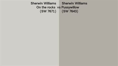 Sherwin Williams On The Rocks Vs Pussywillow Side By Side Comparison