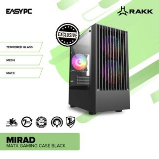 EasyPC RAKK MIRAD Matx Black And White Tempered Glass Gaming PC Case