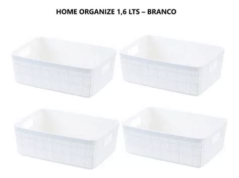 Ki C 3 Cestos Home Organize Branco 1 6 Lts Plasnorthon MercadoLivre