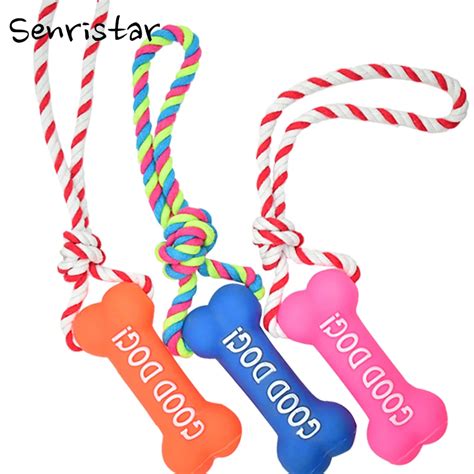 Squeaker Squeaky Cotton Rope Pet Toys For Puppy Dogs Chew Plush Sound