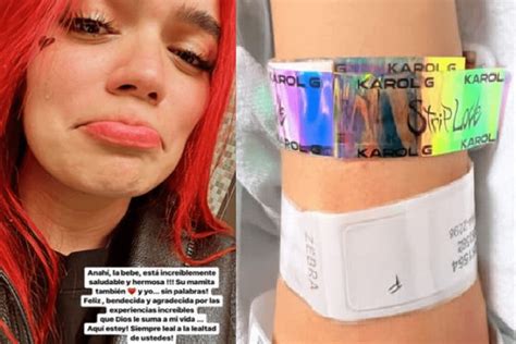 Karol G visita a la mujer que dió a luz en su concierto