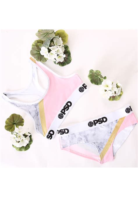 PSD Underwear Pink Marble Women S Bikini Brief