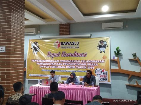 Pemilu Semakin Dekat Bawaslu Kabupaten Solok Gelar Rakor