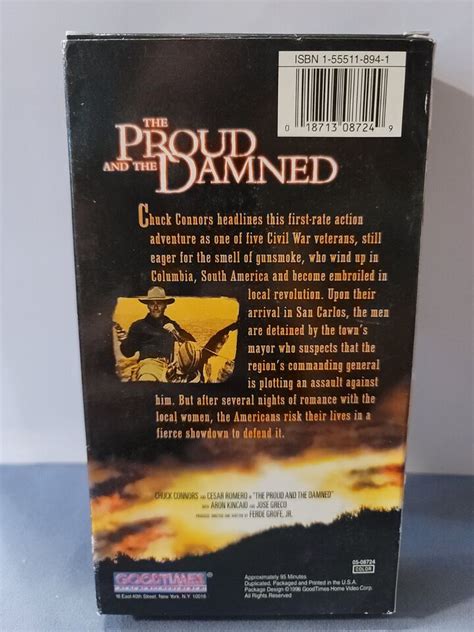 The Proud And The Damned Chuck Connors Cesar Romero Movie Vhs