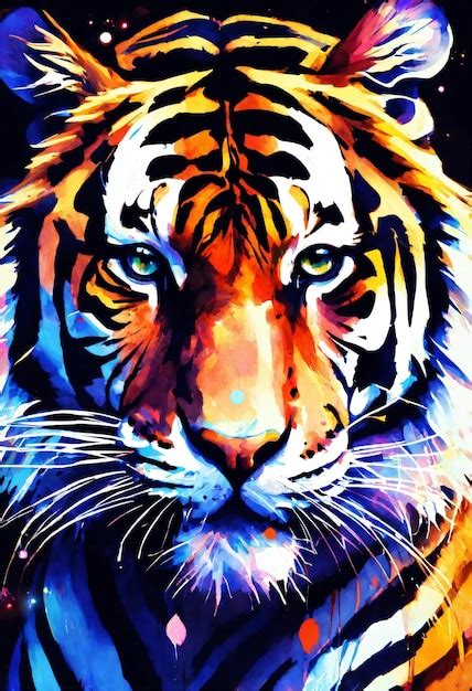 Premium Photo | Abstract tiger art