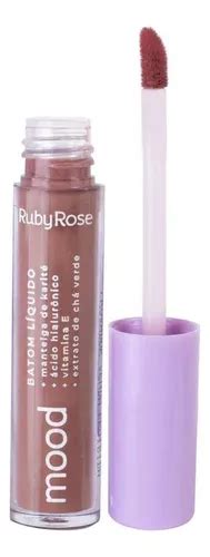 Batom Líquido Nude Nostalgia Gloss Labial Mate Rubyrose Mood MercadoLivre