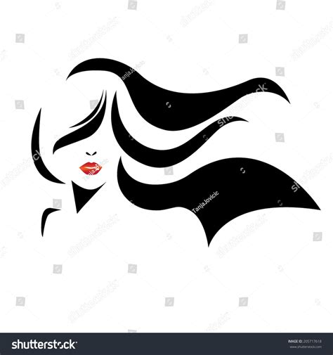 Vector Illustration Beautiful Woman Stock Vector Royalty Free 205717618 Shutterstock