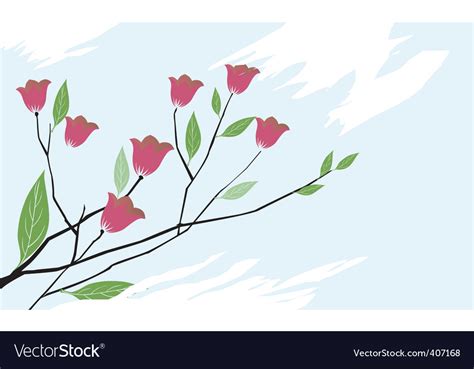 Red flower Royalty Free Vector Image - VectorStock