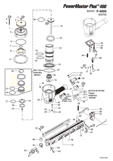 Paslode F350 Schematic Paslode Framing Nailer Pneumatic Powe