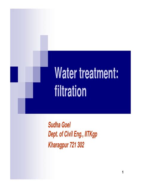 Ch4 5 Watertreatment Filtration | PDF | Filtration | Membrane 
