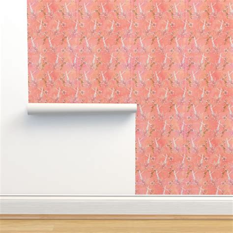 Cherry blossom field Wallpaper | Spoonflower