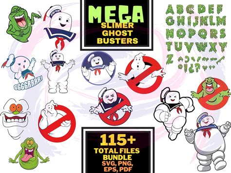 MEGA Ghostbusters Svg, Slimer SVG, Vector Slimer Ghost Design Svg ...