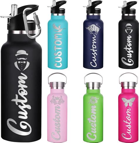 Botella De Agua Personalizada Con Popote Para Mujeres Y Hombres Botella