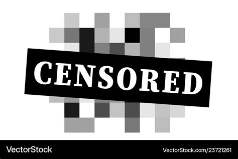 Pixel censored sign black censor bar concept Vector Image