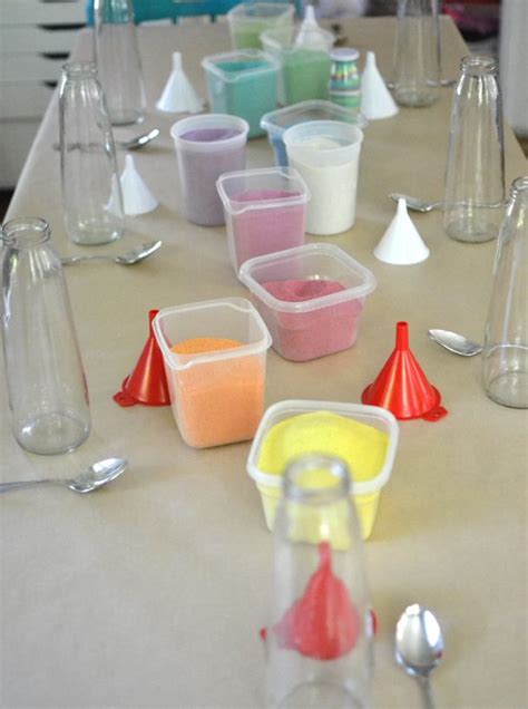 Sand Art Bottles with DIY Dyed Sand from the Beach - ARTBAR