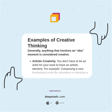 Examples of Creative Thinking - Deepstash