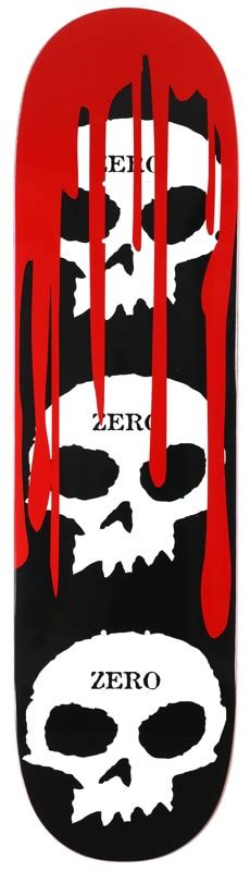 Zero 3 Skull Blood 85 Skateboard Deck Tactics