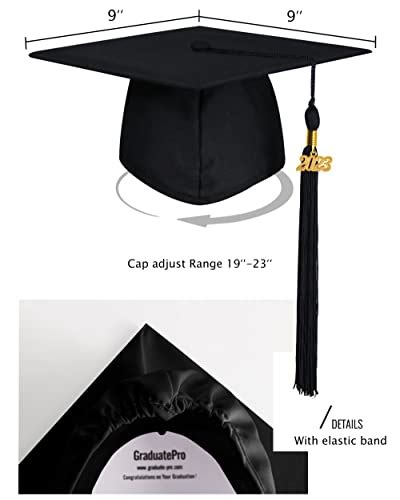 Graduatepro Matte Graduation Cap And Gown Set Bulk With Tassel For