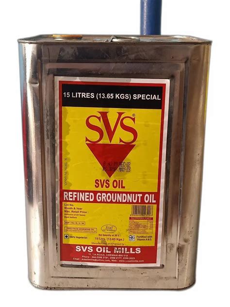 15 Litres Svs Refined Groundnut Oil Packaging Type Tin At Best Price In Chennai