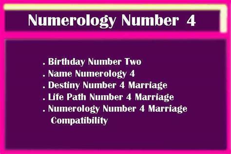 Numerology Number 4, Birthday Number Four, Name Numerology 4, Destiny Number 4 Marriage, Life ...