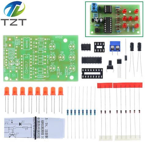 Electronic Dice Ne555 Led Module Cd4017 Diy Kit 5mm Red Led 4 5 5v Icsk057a Electronic Module