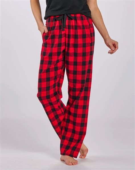 Boxercraft Womens Haley Red Black Buffalo Plaid Flannel Pajama Pant