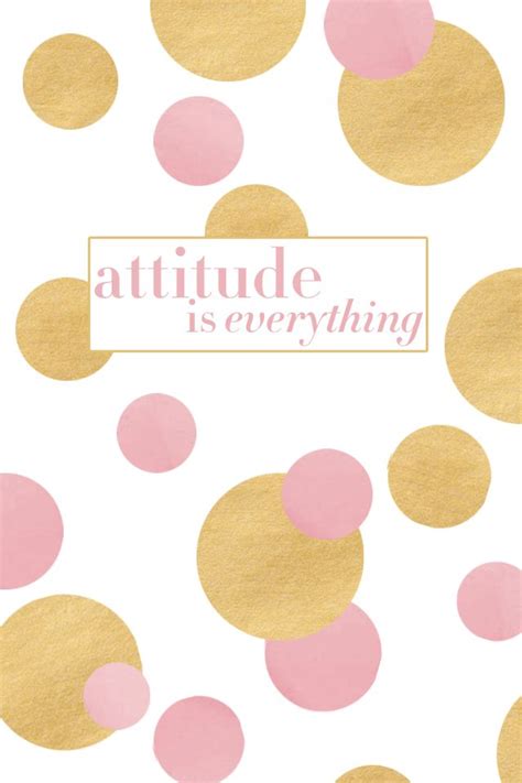 Polka dot spots Attitude is everything quote wallpaper background ...