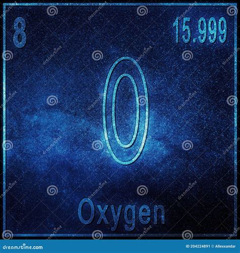 Anzeichen Von Chemischen Elements Des Sauerstoffs Mit Ordnungszahl Und