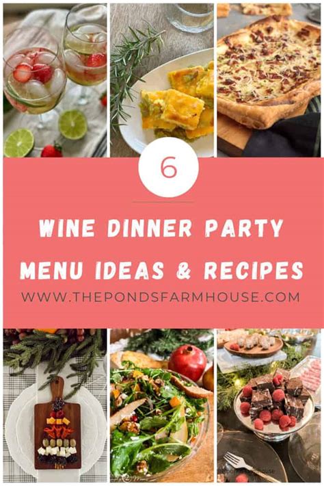 Recipes For A Wine Dinner Menu Or Wine Tasting Party